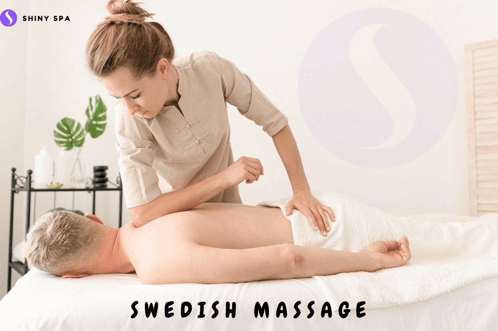 female therapist doing Swedish massage in dubai.