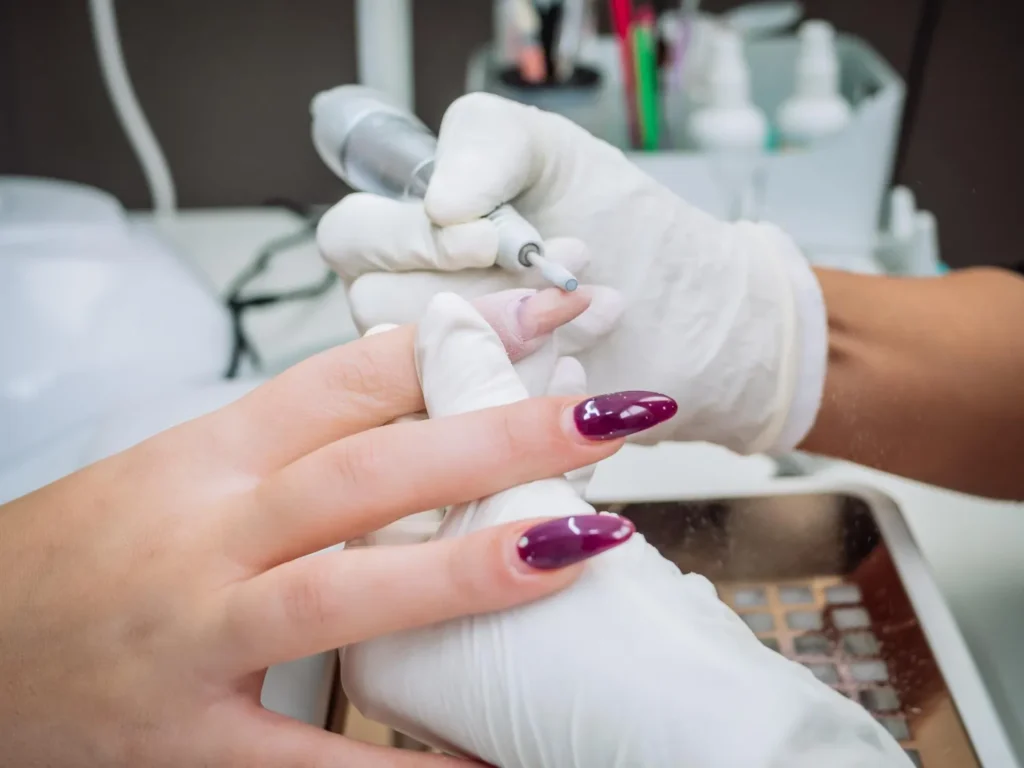 Acrylic extensions and nail polish in Dubai