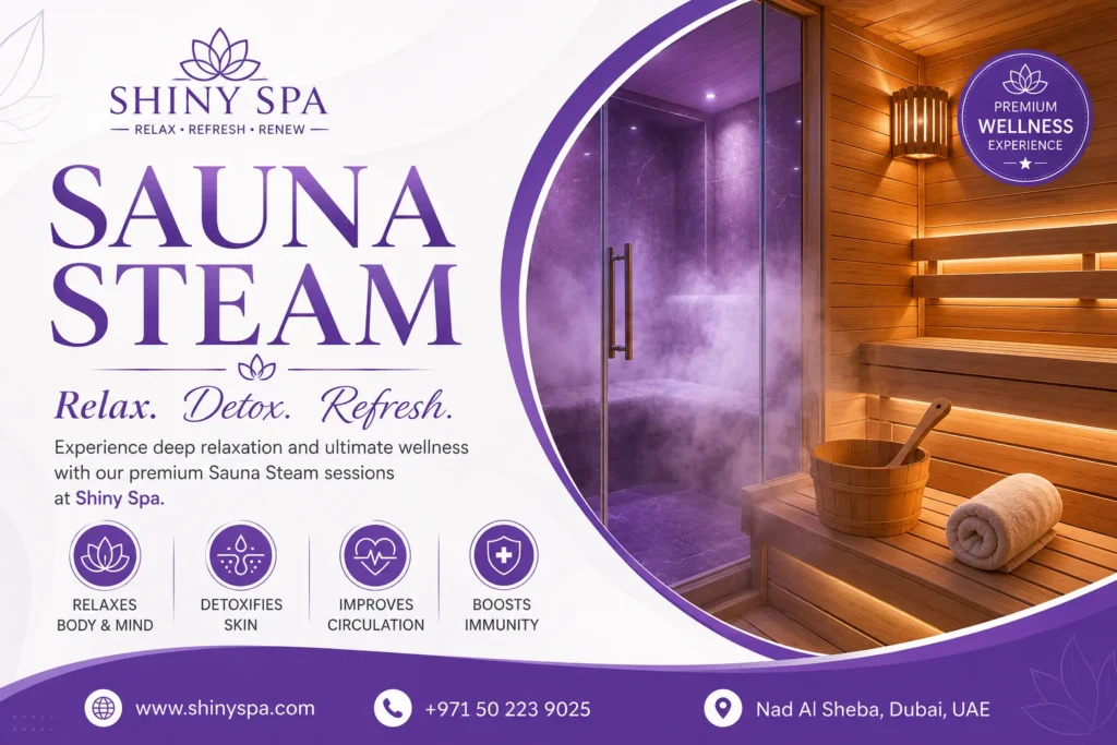 Luxury sauna steam in Nad Al Sheba Dubai