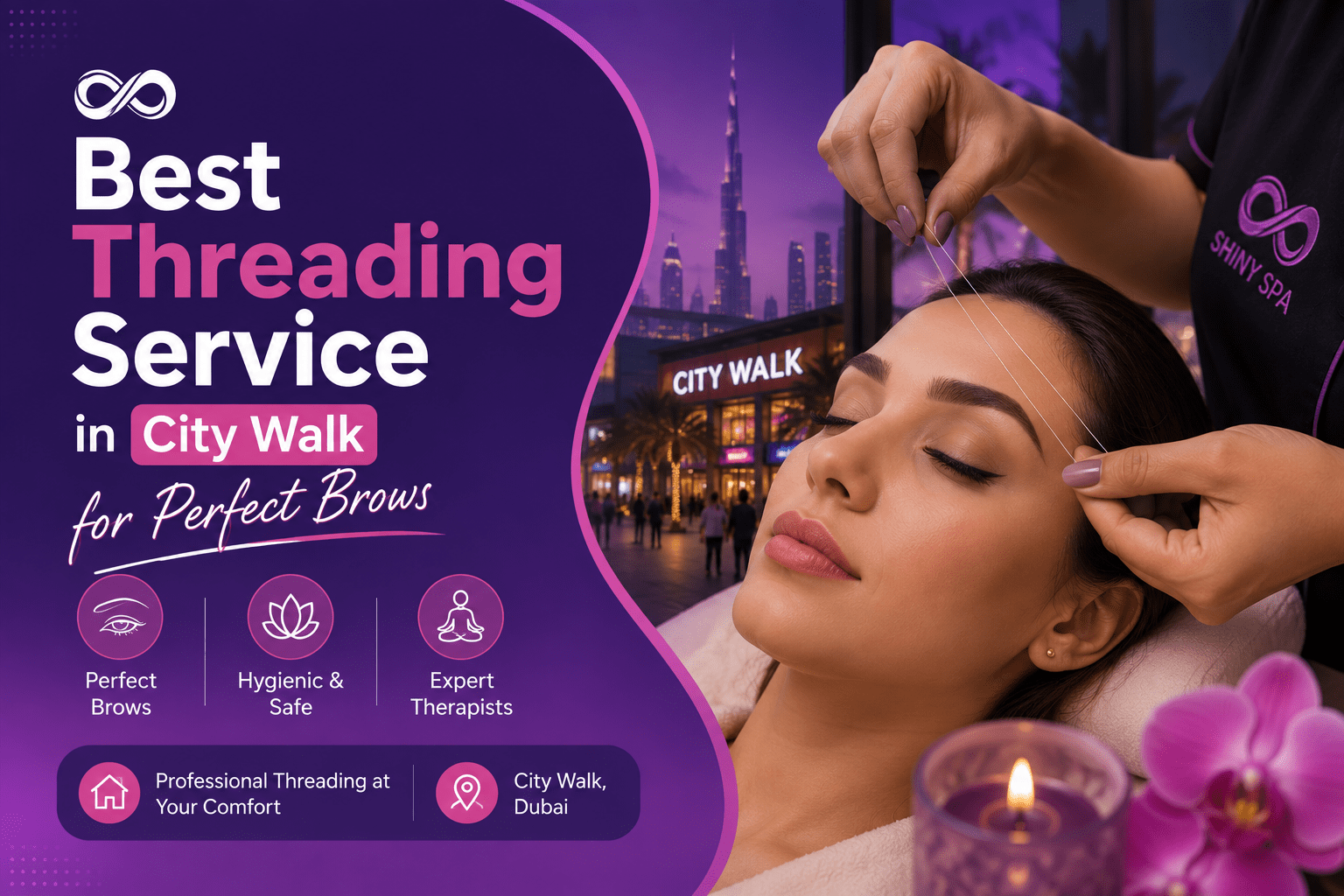 Best threading service in City Walk for perfectly shaped, defined brows