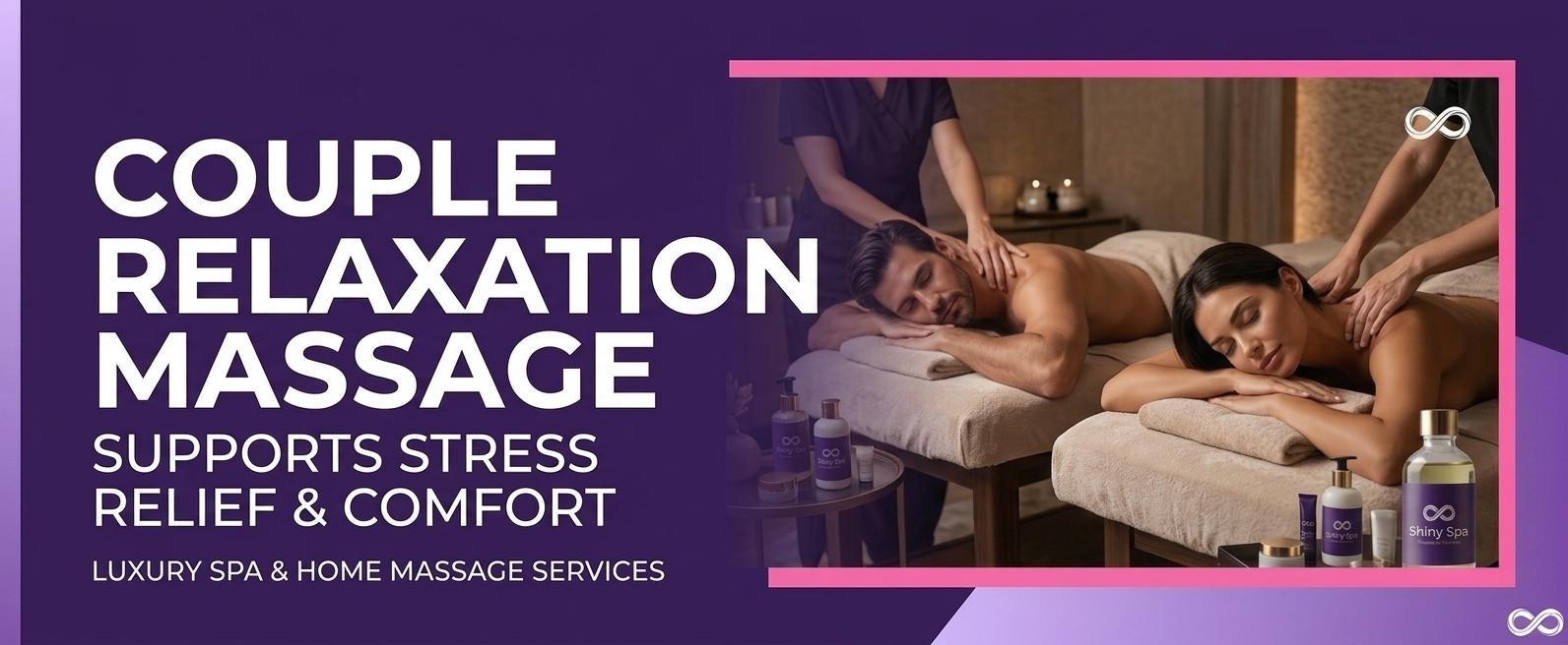 Couple relaxation massage for stress relief and comfort